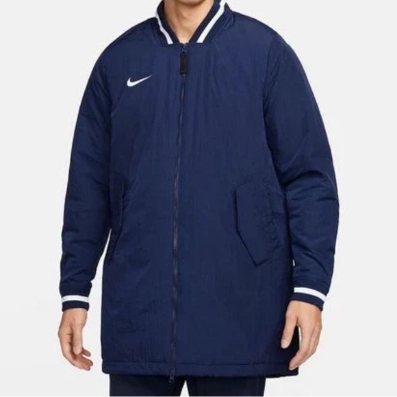 NWT NIKE Dugout Long Full Zip Parka Jacket | Navy | Women’s M & L. DC9103-419 - Picture 1 of 4